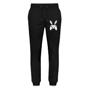 Osterhase Gamer & Gaming Streetwear Ikonisch - Stanley/Stella Unisex Bio Jogginghose Mover  - Schwarz - Vorne - Marisol (170cm) & Nik (191cm)