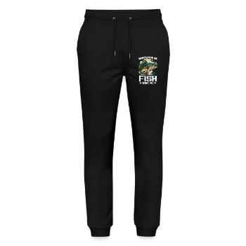 Women Fear Me Fish Want Me Funny Fishing - Stanley/Stella Mover Unisex Organic Jogging Trousers - black - Front - Marisol (170cm) & Nik (191cm)