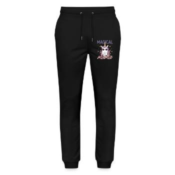Magical Mama Einhorn Liebe Stylisch Lustig - Stanley/Stella Unisex Bio Jogginghose Mover  - Schwarz - Vorne - Marisol (170cm) & Nik (191cm)