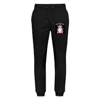 Einhorn Mama Lustige Stylische Einhorn Frau - Stanley/Stella Unisex Bio Jogginghose Mover  - Schwarz - Vorne - Marisol (170cm) & Nik (191cm)