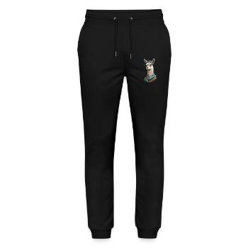 Lustiges Lama Alpaca Design für Muttertag - Stanley/Stella Unisex Bio Jogginghose Mover  - Schwarz - Vorne - Marisol (170cm) & Nik (191cm)