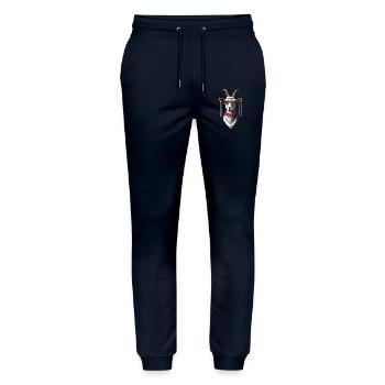 Drôle de maman chèvre parfaite pour la fête des mères - Pantalon de jogging bio MOVER Stanley/Stella unisexe - marine - Devant - Marisol (170cm) & Nik (191cm)