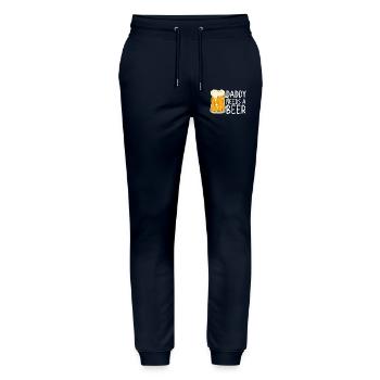 Daddy Braucht Bier Lustiger Vater Vatertag Style - Stanley/Stella Unisex Bio Jogginghose Mover  - Navy - Vorne - Marisol (170cm) & Nik (191cm)