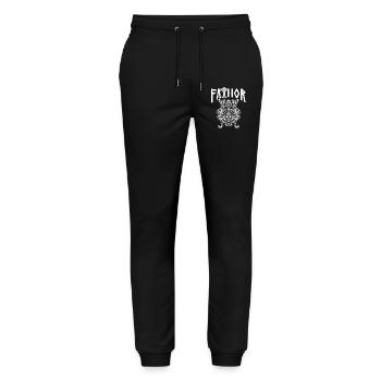 Viking Papa Vathor Norse Rune Knot - Stanley/Stella Mover Unisex Organic Jogging Trousers - black - Front - Marisol (170cm) & Nik (191cm)