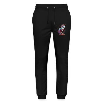 Unicorn Lover Funny Unicorns Cute Unicorn - Stanley/Stella Mover Unisex Organic Jogging Trousers - black - Front - Marisol (170cm) & Nik (191cm)