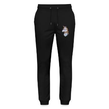 Einhorn Mama Lustige Mom Muttertag Einhörner - Stanley/Stella Unisex Bio Jogginghose Mover  - Schwarz - Vorne - Marisol (170cm) & Nik (191cm)