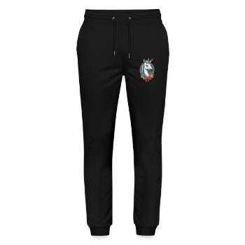 Unicorn Mom Funny Mom Mother's Day - Stanley/Stella Mover Unisex Organic Jogging Trousers - black - Front - Marisol (170cm) & Nik (191cm)
