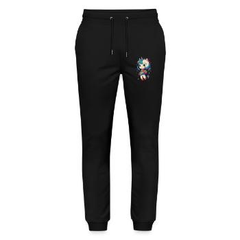 Great Unicorn Lover Design Funny Unicorns - Stanley/Stella Mover Unisex Organic Jogging Trousers - black - Front - Marisol (170cm) & Nik (191cm)