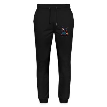Dabbing Witch Funny Halloween Witch - Stanley/Stella Mover Unisex Organic Jogging Trousers - black - Front - Marisol (170cm) & Nik (191cm)