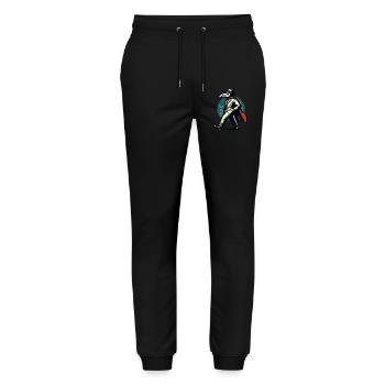 Halloween Costume Decoration Spooky Party Design - Stanley/Stella Mover Unisex Organic Jogging Trousers - black - Front - Marisol (170cm) & Nik (191cm)