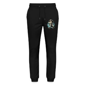 Retro Vintage Cartoon Halloween Kostüm Deko - Stanley/Stella Unisex Bio Jogginghose Mover  - Schwarz - Vorne - Marisol (170cm) & Nik (191cm)