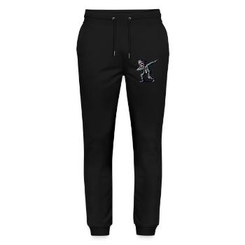 Dabbing Zombie Drôle Dabbing Design - Pantalon de jogging bio MOVER Stanley/Stella unisexe - noir - Devant - Marisol (170cm) & Nik (191cm)