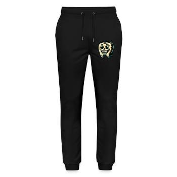 Halloween Zahnhygiene Lustiger Zombie Zahn - Stanley/Stella Unisex Bio Jogginghose Mover  - Schwarz - Vorne - Marisol (170cm) & Nik (191cm)