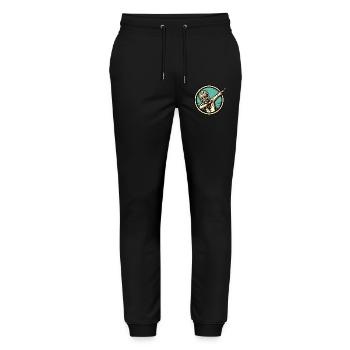 Dabbing Zombie Drôle Dabbing Design - Pantalon de jogging bio MOVER Stanley/Stella unisexe - noir - Devant - Marisol (170cm) & Nik (191cm)