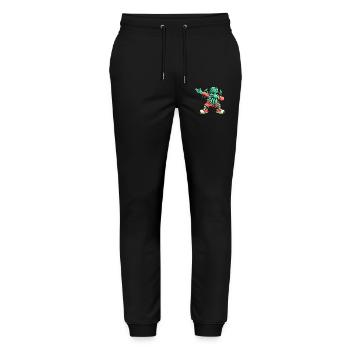 Funny Dabbing Cthulhu Dabbing Design - Stanley/Stella Mover Unisex Organic Jogging Trousers - black - Front - Marisol (170cm) & Nik (191cm)