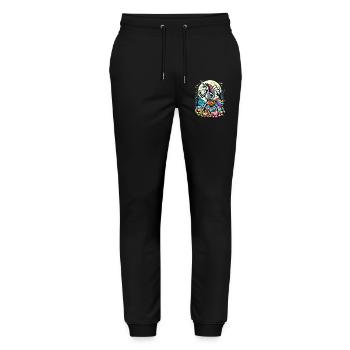 Lustiges Einhorn Skelett Liegt Süßigkeiten - Stanley/Stella Unisex Bio Jogginghose Mover  - Schwarz - Vorne - Marisol (170cm) & Nik (191cm)
