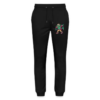 Lustiger Dabbender Cthulhu Dabbing Design - Stanley/Stella Unisex Bio Jogginghose Mover  - Schwarz - Vorne - Marisol (170cm) & Nik (191cm)