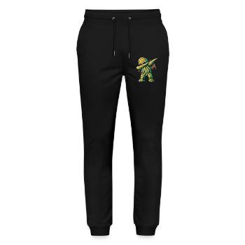 Funny Dabbing Cthulhu Dabbing Design - Stanley/Stella Mover Unisex Organic Jogging Trousers - black - Front - Marisol (170cm) & Nik (191cm)
