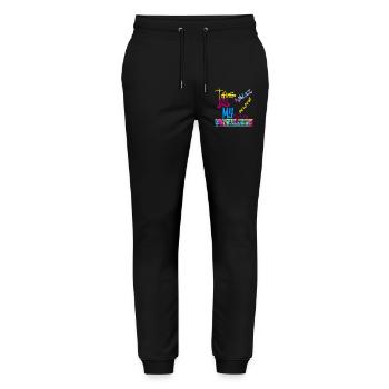 AYLIZ Grafitti two - Stanley/Stella Unisex Bio Jogginghose Mover  - Schwarz - Vorne - Marisol (170cm) & Nik (191cm)