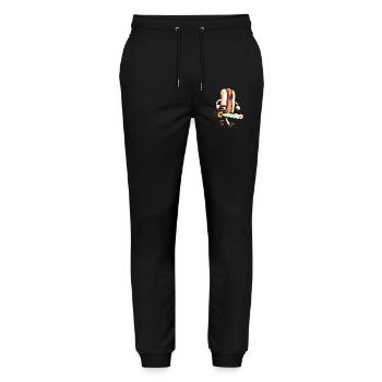 Psycho Hotdog Delicious Halloween Design - Stanley/Stella Mover Unisex Organic Jogging Trousers - black - Front - Marisol (170cm) & Nik (191cm)