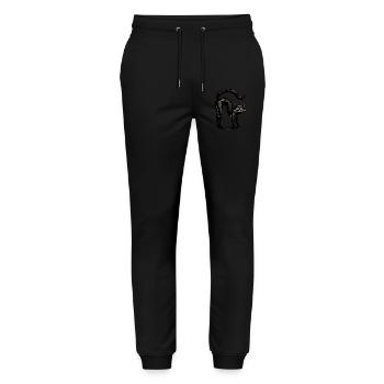 Creepy Black Witch Cat Extraordinary - Stanley/Stella Mover Unisex Organic Jogging Trousers - black - Front - Marisol (170cm) & Nik (191cm)