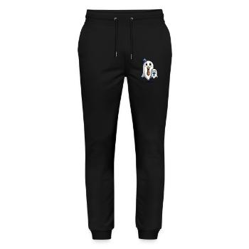 Papa Gespenst Vater Mit Sohn Lustiges Halloween - Stanley/Stella Unisex Bio Jogginghose Mover  - Schwarz - Vorne - Marisol (170cm) & Nik (191cm)