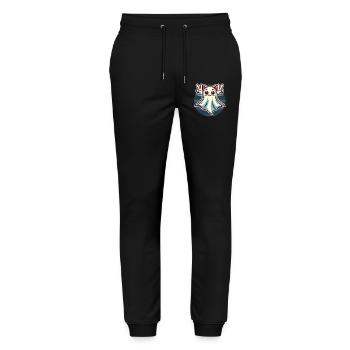 Cat Ears Ghost Kemonomimi Girl Halloween - Stanley/Stella Mover Unisex Organic Jogging Trousers - black - Front - Marisol (170cm) & Nik (191cm)