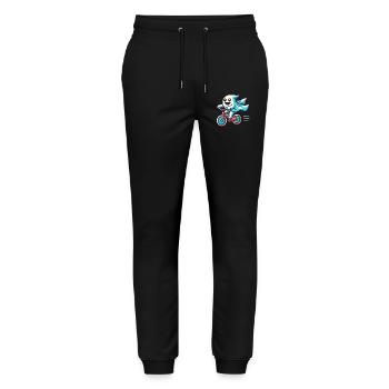 Bicycle Riding Ghost Funny Ghost - Stanley/Stella Mover Unisex Organic Jogging Trousers - black - Front - Marisol (170cm) & Nik (191cm)