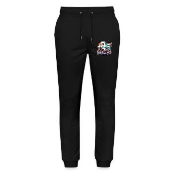 Bicycle Riding Ghost Funny Ghost - Stanley/Stella Mover Unisex Organic Jogging Trousers - black - Front - Marisol (170cm) & Nik (191cm)
