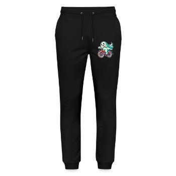 Bicycle Riding Ghost Ghost Driver Humor - Stanley/Stella Mover Unisex Organic Jogging Trousers - black - Front - Marisol (170cm) & Nik (191cm)