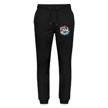 Boo-Jee Gespenst Lustiger Modischer Geist - Stanley/Stella Unisex Bio Jogginghose Mover  - Schwarz - Vorne - Marisol (170cm) & Nik (191cm)