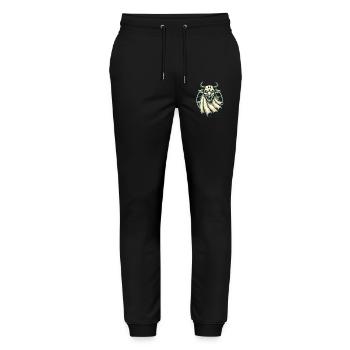 Idée de costume effrayant de vache fantôme taureau - Pantalon de jogging bio MOVER Stanley/Stella unisexe - noir - Devant - Marisol (170cm) & Nik (191cm)
