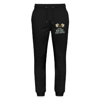 Offizieller Bienen Untersucher Lustiger Spruch - Stanley/Stella Unisex Bio Jogginghose Mover  - Schwarz - Vorne - Marisol (170cm) & Nik (191cm)
