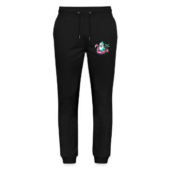 Sommer Halloween Gruseliger Lifestyle Kostümidee - Stanley/Stella Unisex Bio Jogginghose Mover  - Schwarz - Vorne - Marisol (170cm) & Nik (191cm)