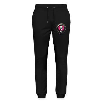 Cowboy Girl Ghost Funny Pun Saying - Stanley/Stella Mover Unisex Organic Jogging Trousers - black - Front - Marisol (170cm) & Nik (191cm)