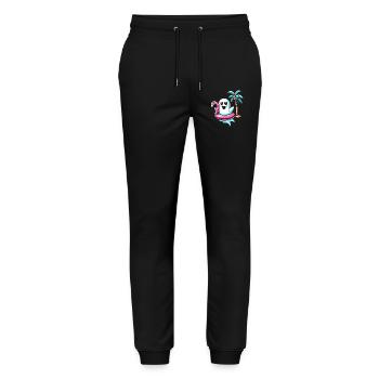 Summer Halloween Retro Vintage Style Funnier - Stanley/Stella Mover Unisex Organic Jogging Trousers - black - Front - Marisol (170cm) & Nik (191cm)