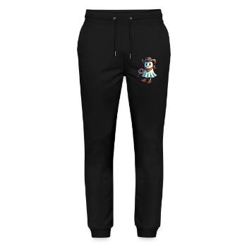Cowboy Gespenst Lustiges Halloween Design - Stanley/Stella Unisex Bio Jogginghose Mover  - Schwarz - Vorne - Marisol (170cm) & Nik (191cm)