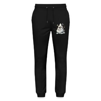 Drôle Effrayant Dookie Caca Pile Fantôme - Pantalon de jogging bio MOVER Stanley/Stella unisexe - noir - Devant - Marisol (170cm) & Nik (191cm)