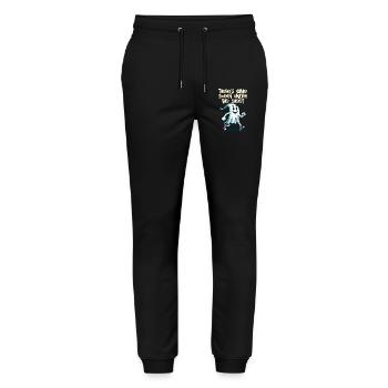 Last Minute Kostüm Unheimliches Halloween - Stanley/Stella Unisex Bio Jogginghose Mover  - Schwarz - Vorne - Marisol (170cm) & Nik (191cm)