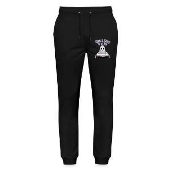Halloween Sheet In Bed Funny Saying - Stanley/Stella Mover Unisex Organic Jogging Trousers - black - Front - Marisol (170cm) & Nik (191cm)