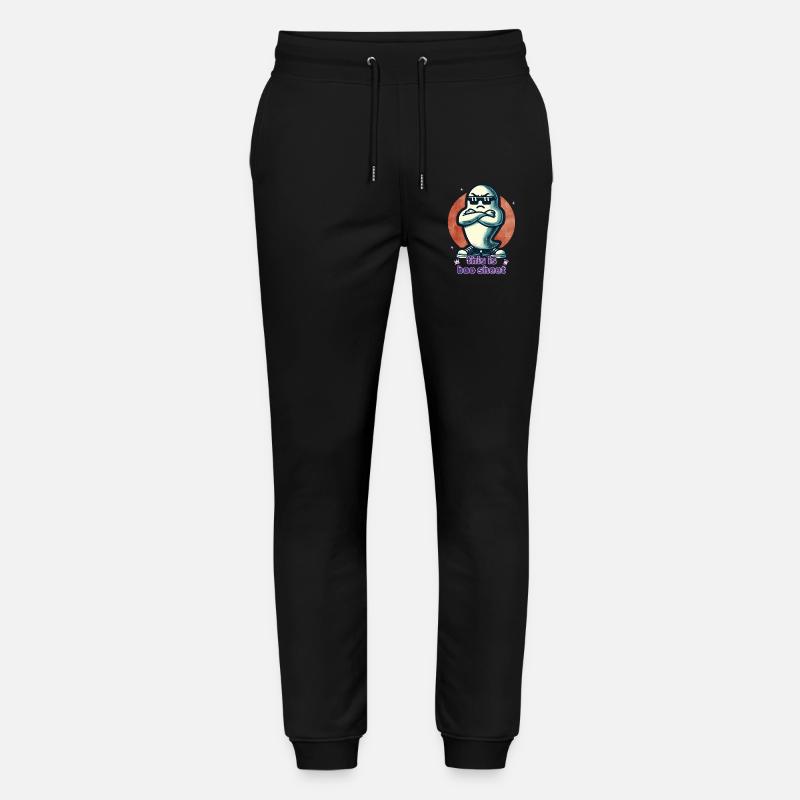 Feuille drôle Halloween Ghost Boo - Pantalon de jogging bio MOVER Stanley/Stella unisexe - noir