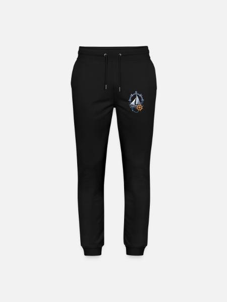 Maritime sailing adventure motif - Stanley/Stella Mover Unisex Organic Jogging Trousers - black