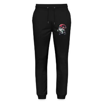 Christmas Football Gnome Dwarf Elf Gnome Gnome - Stanley/Stella Mover Unisex Organic Jogging Trousers - black - Front - Marisol (170cm) & Nik (191cm)