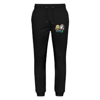 Merry Christmas Time Cookies And Milk - Stanley/Stella Mover Unisex Organic Jogging Trousers - black - Front - Marisol (170cm) & Nik (191cm)
