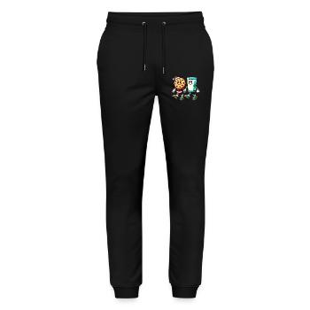 Christmas Biscuit And Milk Delight - Stanley/Stella Mover Unisex Organic Jogging Trousers - black - Front - Marisol (170cm) & Nik (191cm)