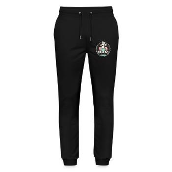 Boulanger fait maison avec des biscuits - Pantalon de jogging bio MOVER Stanley/Stella unisexe - noir - Devant - Marisol (170cm) & Nik (191cm)