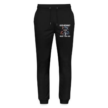 Good morning Very thin - Stanley/Stella Mover Unisex Organic Jogging Trousers - black - Front - Marisol (170cm) & Nik (191cm)
