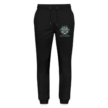 Strong Gaindeer Fitness Reindeer Gym Humor - Stanley/Stella Mover Unisex Organic Jogging Trousers - black - Front - Marisol (170cm) & Nik (191cm)