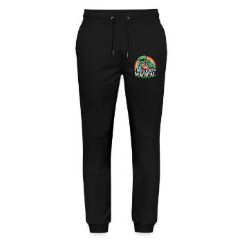 Restez heureux et magique le jour de la Saint-Patrick - Pantalon de jogging bio MOVER Stanley/Stella unisexe - noir - Devant - Marisol (170cm) & Nik (191cm)