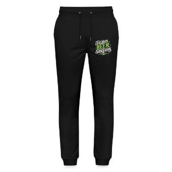 Bière et farces de la Saint-Patrick Motivation - Pantalon de jogging bio MOVER Stanley/Stella unisexe - noir - Devant - Marisol (170cm) & Nik (191cm)